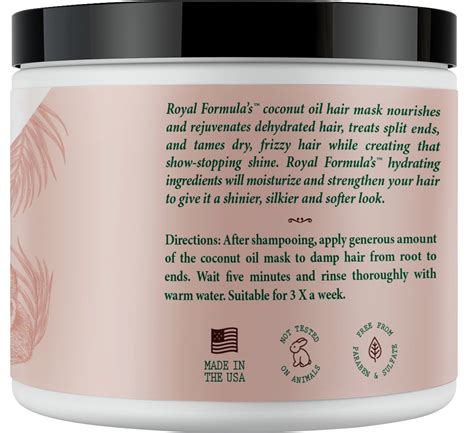 Royal Formula Coconut Oil Hair Mask Deep Conditioner 8 Fl Oz