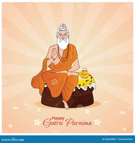 Happy Guru Purnima Poster Design Vector Illustration Cartoondealer