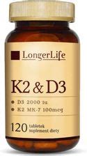 Preparat Medycyny Naturalnej LongerLife Witamina K2 D3 120 Tabl