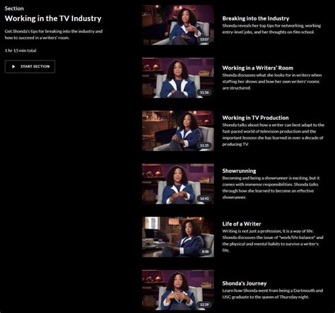 MasterClass Shonda Rhimes's Writing for Television Lesson Online Review ...