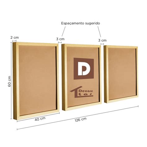 Kit 3 Quadros Decorativos Para Salas Abstratos Nude Molduras