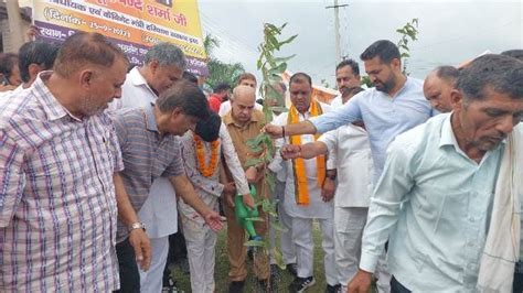 कैबिनेट मंत्री मूलचंद शर्मा ने पौधा रोपण कर दिया जलसंरक्षण का सन्देश