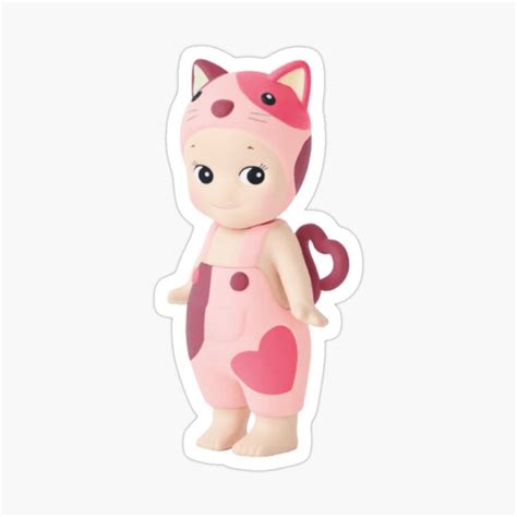 Lucky Pink Cat Sonny Angel Sticker For Sale By Purpletooths In