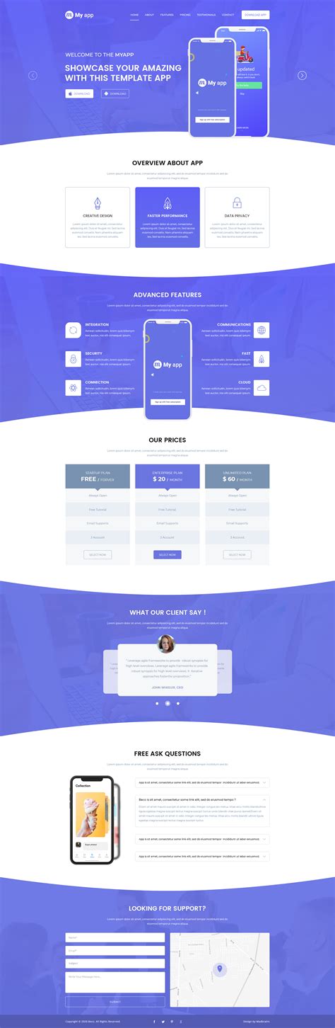 Myapp - App Promotional Landing Page Template by TheMadBrains_UIUXStudio