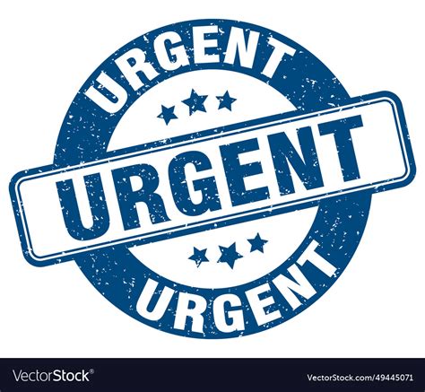 Urgent Stamp Urgent Label Round Grunge Sign Vector Image