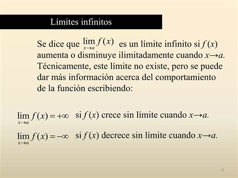 Limites Infinitos Y Limites En El Infinito Ppt