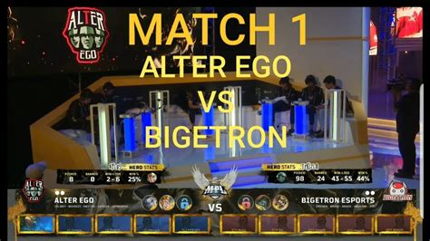 Alter Ego Vs Bigetron Match Mpl Id Season Playoff Youtube