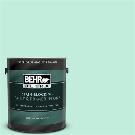 Behr Ultra Gal A Seafoam Pearl Semi Gloss Enamel Exterior