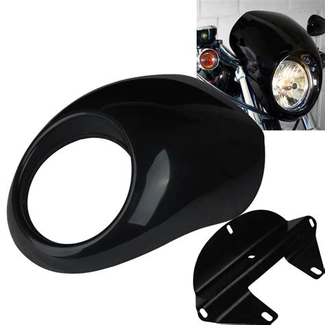 Aliexpress Buy Gloss Black Motorcycle Accessories Front Headlight