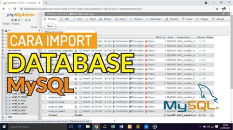 Cara Import Database Mysql Di Phpmyadmin Youtube