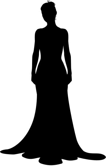 Bride Bridal Wedding Dress Silhouette Woman Design 素材 Canva可画