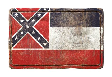 Old Mississippi State flag stock illustration. Illustration of isolated ...