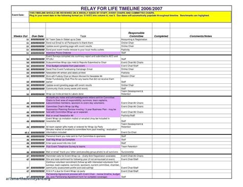 Event Planning Timeline Template