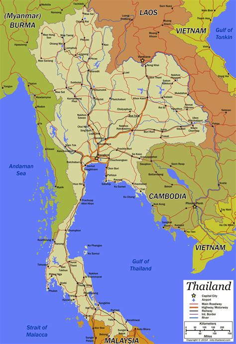 Thailand Road Network Map Thailand Map Thailand Map Images