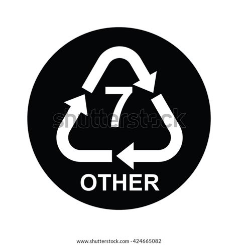 Plastic Recycling Symbol Other 7 Vector Stock Vector Royalty Free 424665082 Shutterstock