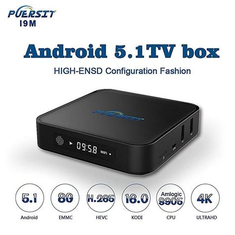 2016 Newest Puersit I9M Android 5 1 TV Box Amlogic S905 Corte A53 Quad