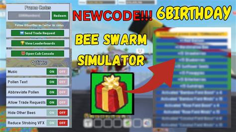 New Code Honeyday Buff Birthday Bee Swarm Simulator Youtube