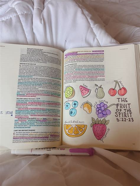 Fruits of the Spirit 🍇🍋 | Bible doodling, Bible study crafts, Christian