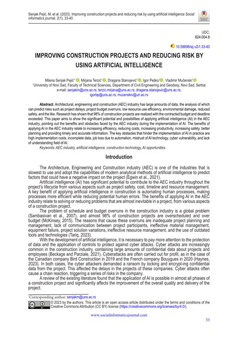 PDF IMPROVING CONSTRUCTION PROJECTS AND REDUCING RISK BY USING