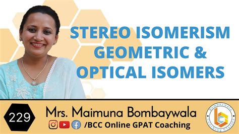 Isomerism Stereoisomerism Geometric Optical Isomers