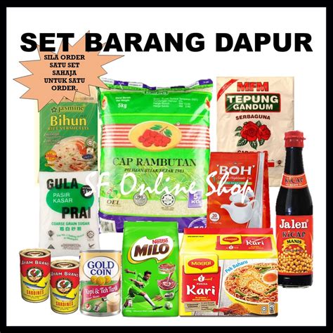 Barang Keperluan Barang Dapur Sesuai Utk Bantuan Sumbangan Set