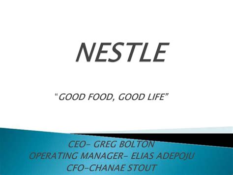 Ppt Nestle Powerpoint Presentation Free Download Id826249