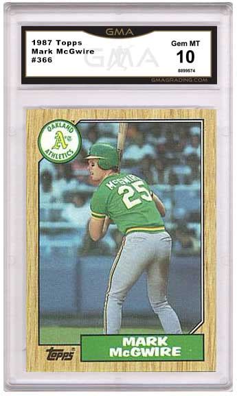 Mark Mcgwire Rookie Card Values Gma Grading Sports Card Grading