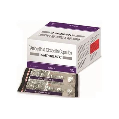 Ampicillin And Cloxacillin Ampikem Capsule At Rs Stripe Ampicillin