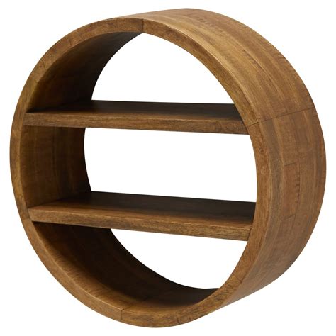 Round Mango Wood Wall Shelf Drew Barrymore Flower Home At Walmart