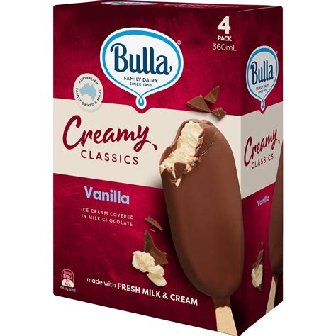 Bulla Creamy Classics Ice Cream Vanilla Pack Woolworths