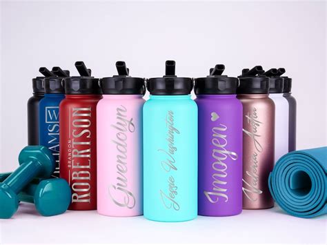 Personalized Water Bottle Name Water Bottle Custom Engraved - Etsy