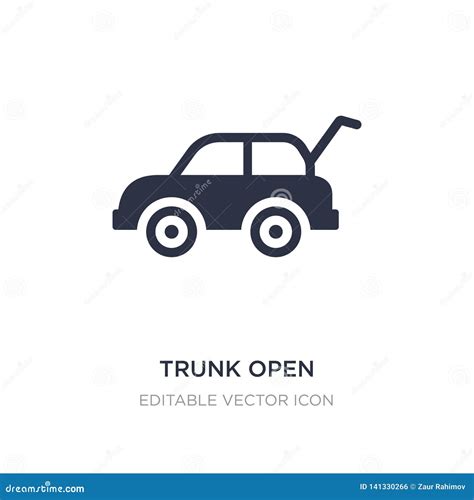 Trunk Open Icon Vector Isolated On White Background Trunk Open Sign