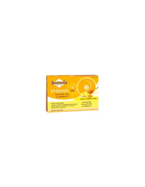 Juanola Pr Polis Hiedra Vit C Sabor Miel Pastillas