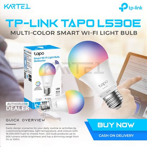 Tp Link Tapo L E Smart Wi Fi Light Bulb Multicolor Tapo L E