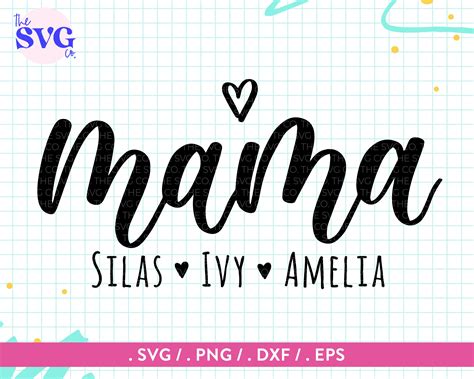 Mama Letters Svg