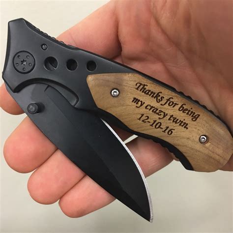 Personalized Message Engraved Pocket Knife Custom Engraving On Our