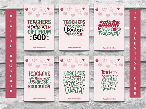 Teacher Valentine Printable Valentine Gifts for Teacher Classroom ...