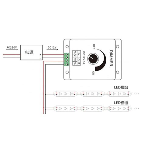 ZHONGA Dimmer Lampu LED Brightness Controller 12 24V 8A ZBK400R