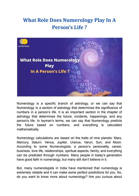 What Role Does Numerology Play In A Persons Life By Lata Singh Issuu