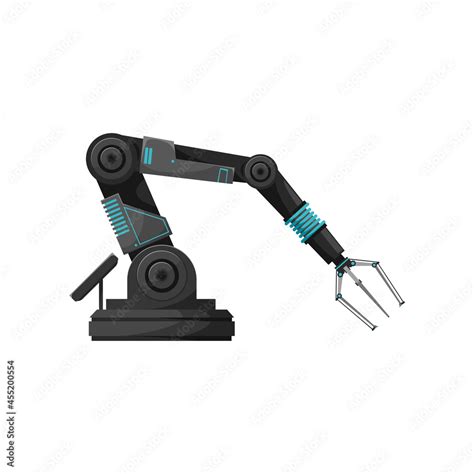 Factory Manufacturing Plant Automated Robotic Hand Isolated Realistic