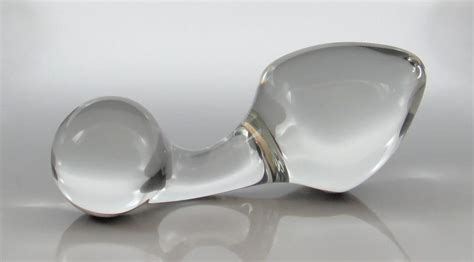 Medium Glass Curved Neck Rosebud Butt Plug Sex Toy Etsy