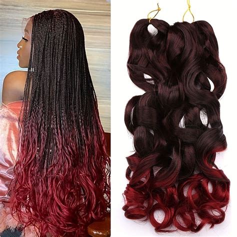 Pcs Synthetic French Curl Loose Wave Braiding Hair Extensions Inch