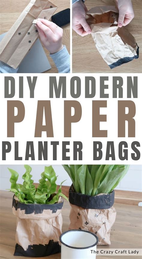 Diy Modern Paper Bag Vases Made From Lunch Sacks Diy Crafts For