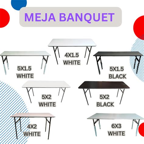 Meja Banquet Petak Pelbagai Saiz Meja Pejabat Meja Belajar Shopee