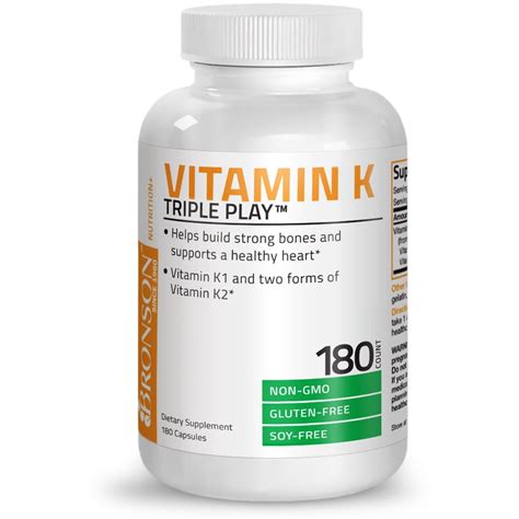 Buy Bronson Vitamin K Triple Play Vitamin K Mk Vitamin K Mk