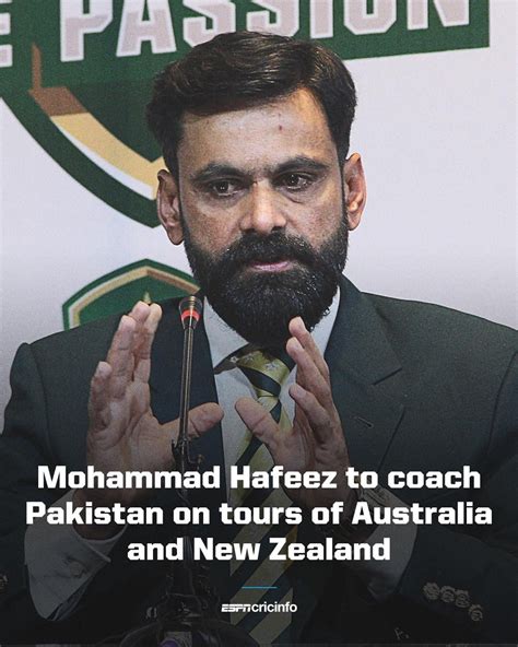 Following His Appointment As Team Director Mohammad Hafeez Will Serve