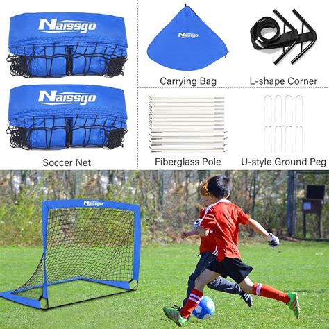 portable soccer set  backyard kids soccer goal set  agility