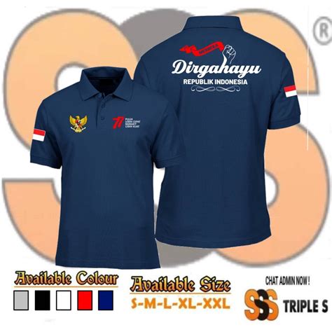 Jual Polo Shirt Kaos Kerah Dirgahayu Republik Indonesia Hut Ke