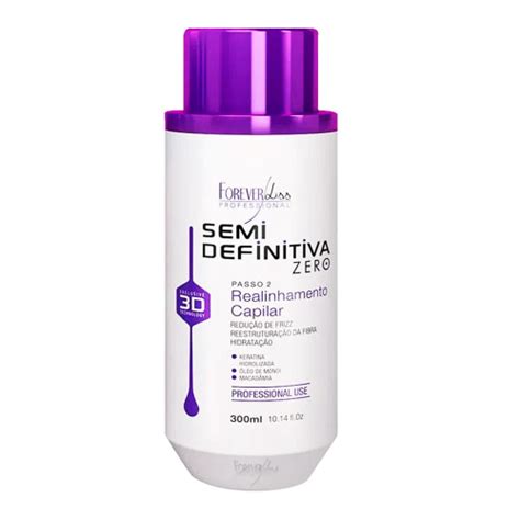 Kit Forever Liss Escova Semi Definitiva 3D Zero 2x300ml Submarino