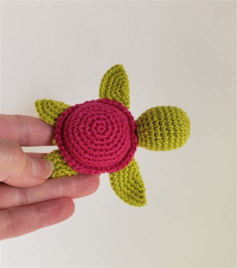 Tortue De Mer Verte Amigurumi Doudou De Poche Tortue Verte Kawaii